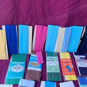 Vintage Lot of Bias tape trimtex wrights new and opened packages